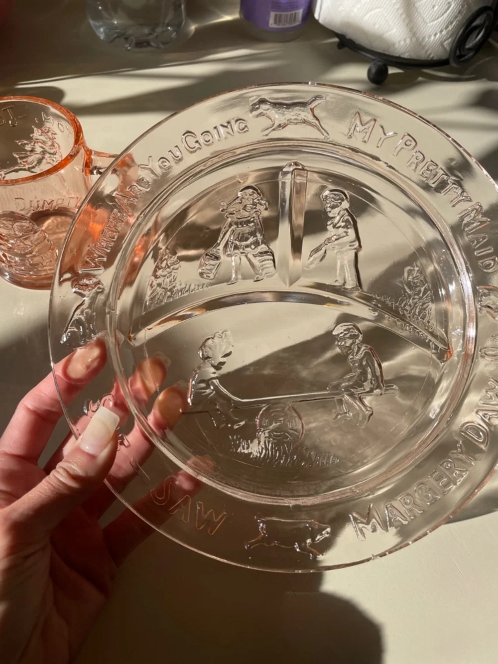 Indiana Glass Company nursery rhyme child’s plate